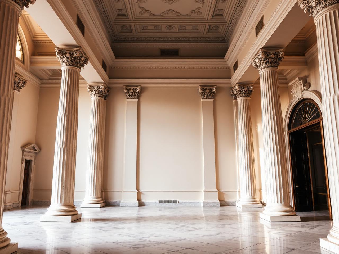 Classical courthouse interior